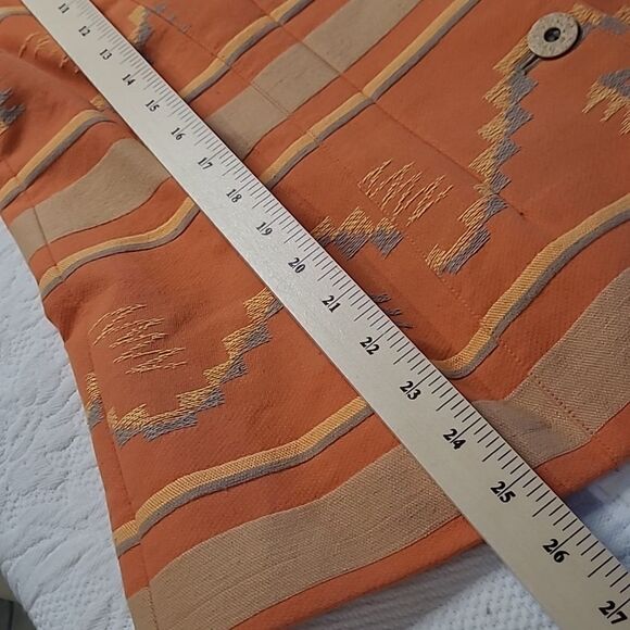 Coldwater Creek Aztec Southwestern Pattern Orange Jacket - Picture 5 of 9